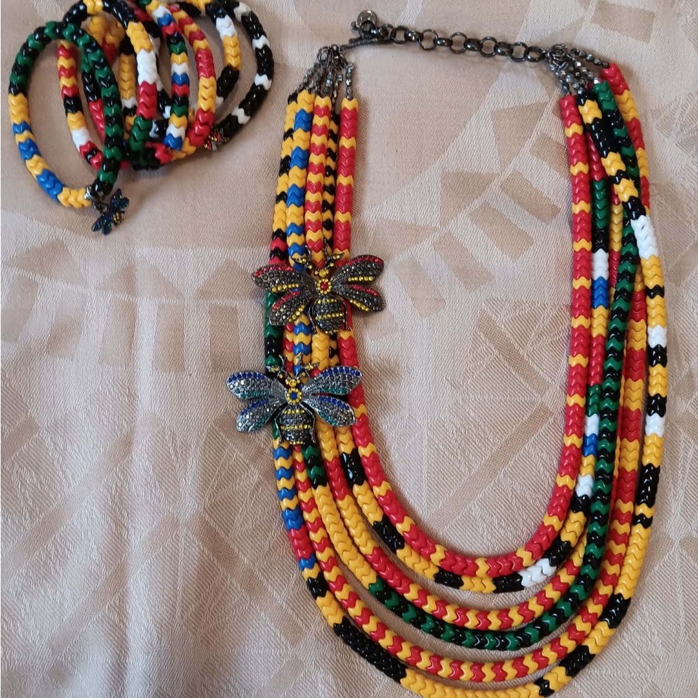 Sassy Jones Multicolor Beaded Necklace Set
